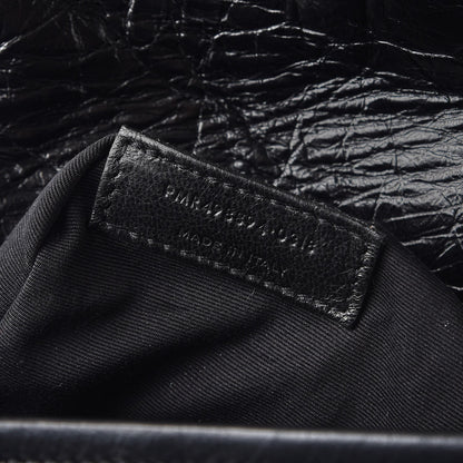 Saint Laurent Crinkled Calfskin Matelasse Monogram Medium Niki Chain Satchel Black 7 of 7