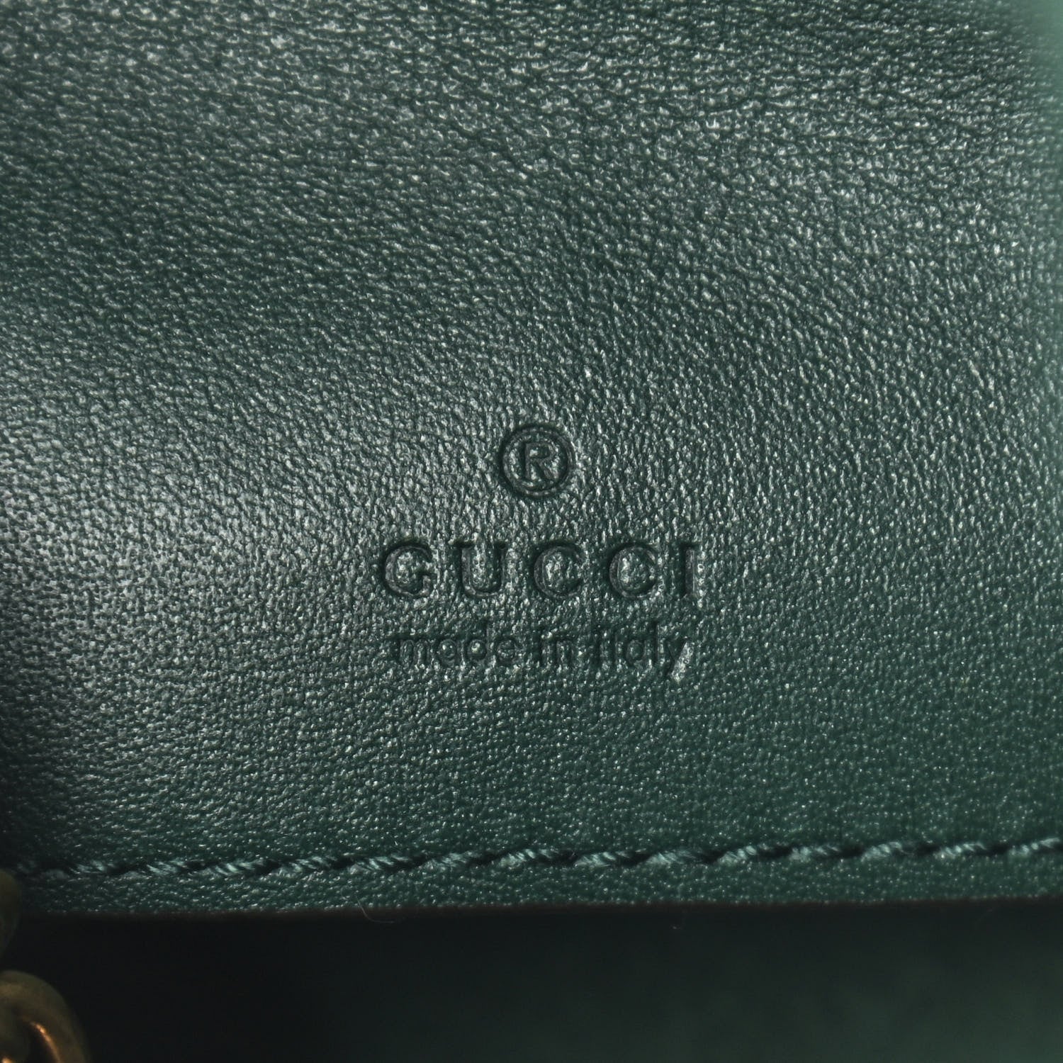 Gucci Velvet Matelasse Mini GG Marmont 2.0 Bucket Bag Dark Green 6 of 9