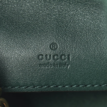 Gucci Velvet Matelasse Mini GG Marmont 2.0 Bucket Bag Dark Green 6 of 9