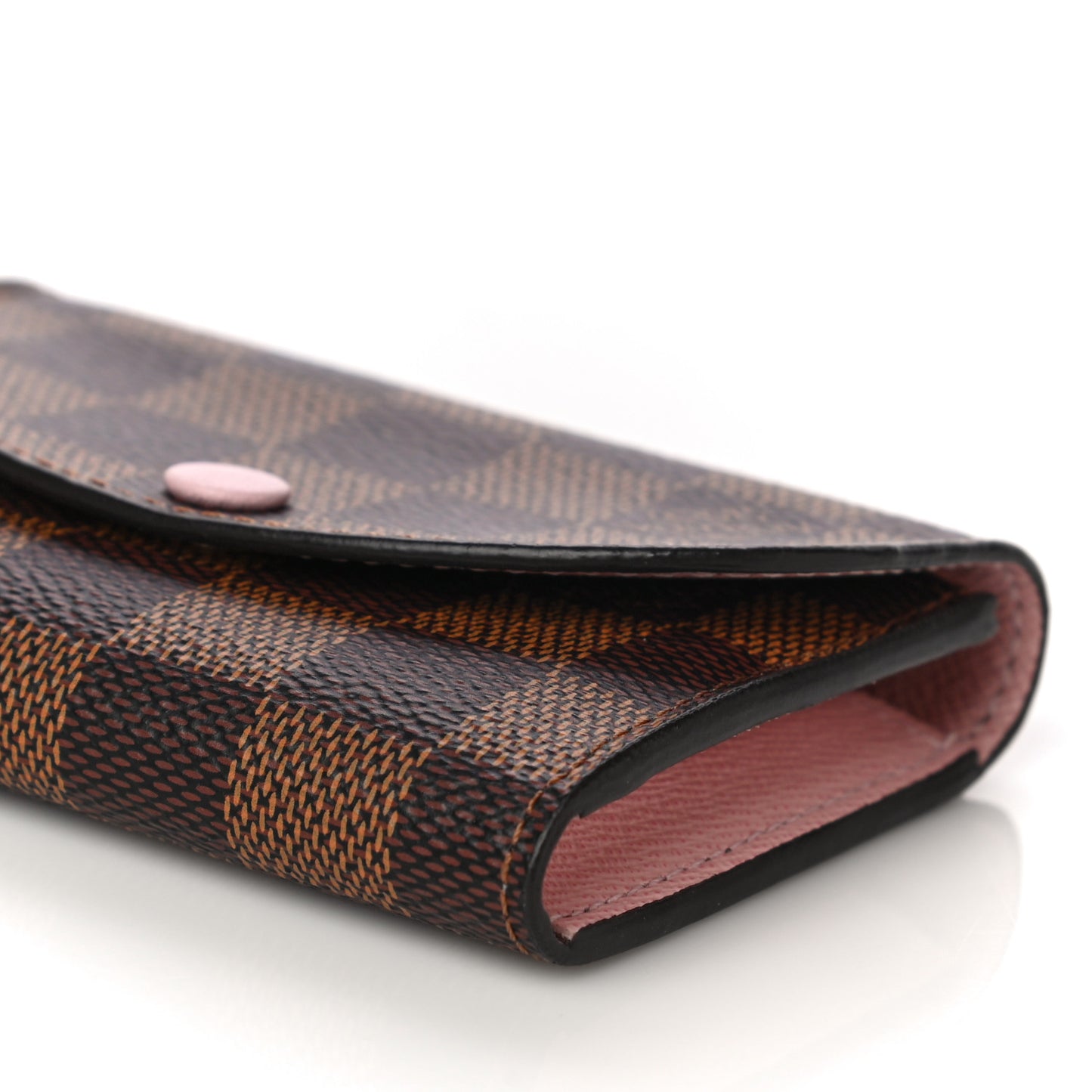 Damier Ebene Rosalie Coin Purse Rose Ballerine