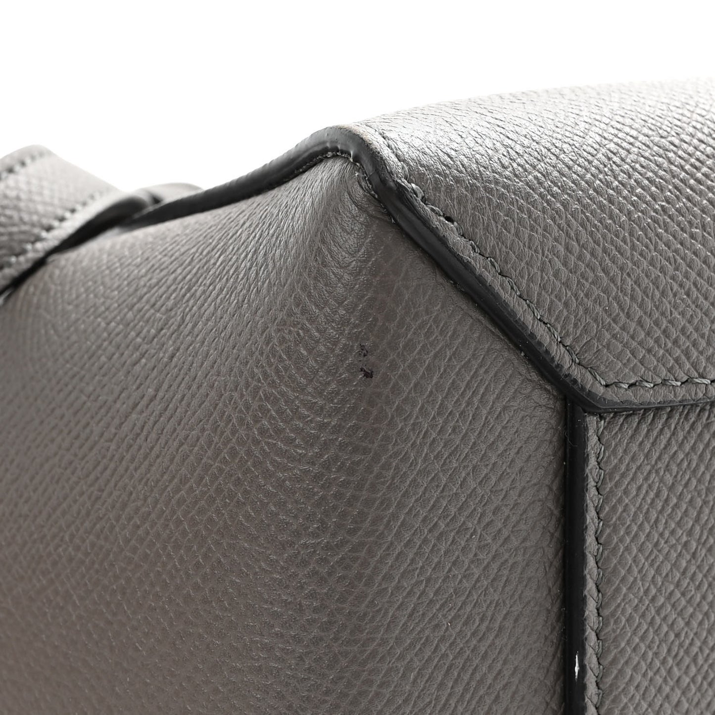 Baby Grained Calfskin Micro Belt Bag Grey