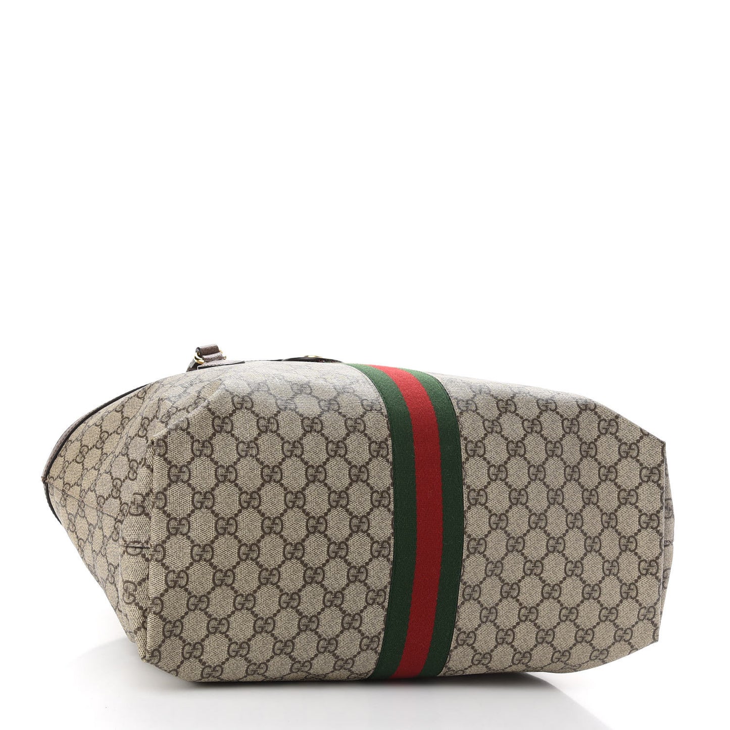 GG Supreme Monogram Medium Ophidia Shopping Tote Brown