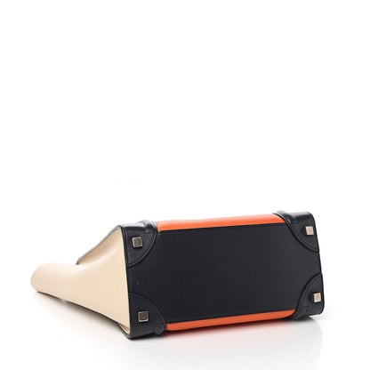 Celine Smooth Calfskin Micro Tri-Color Luggage Bright Orange 3 of 15