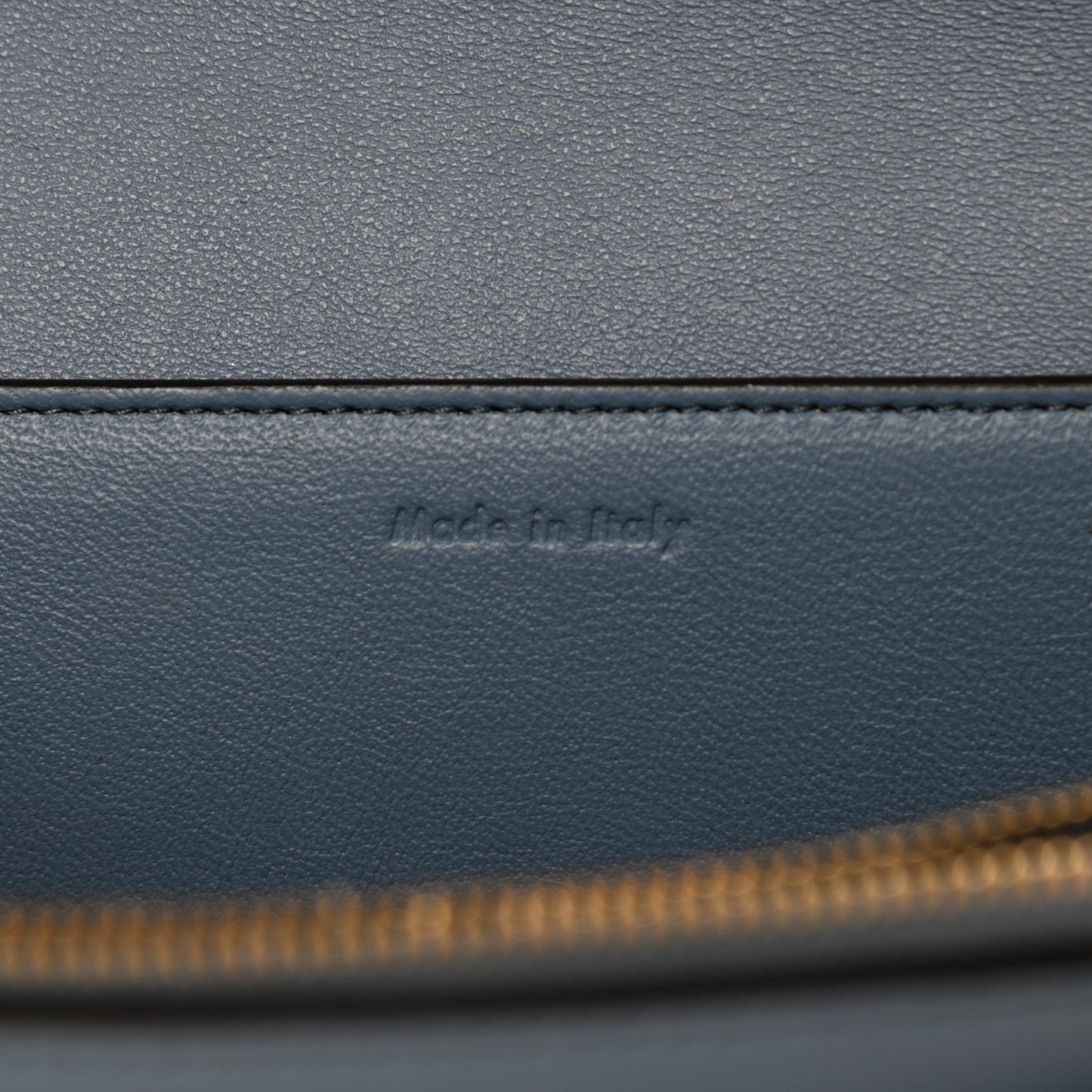 Shiny Smooth Calfskin Medium Frame Shoulder Bag Medium Blue Light Taupe