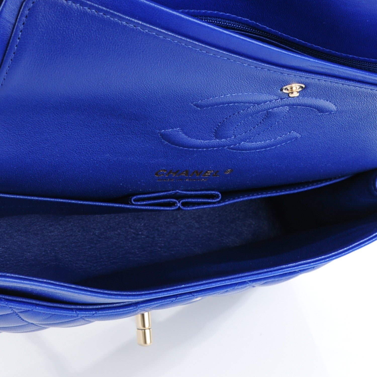 Chanel Lambskin Quilted Medium Double Flap Blue 5 of 8