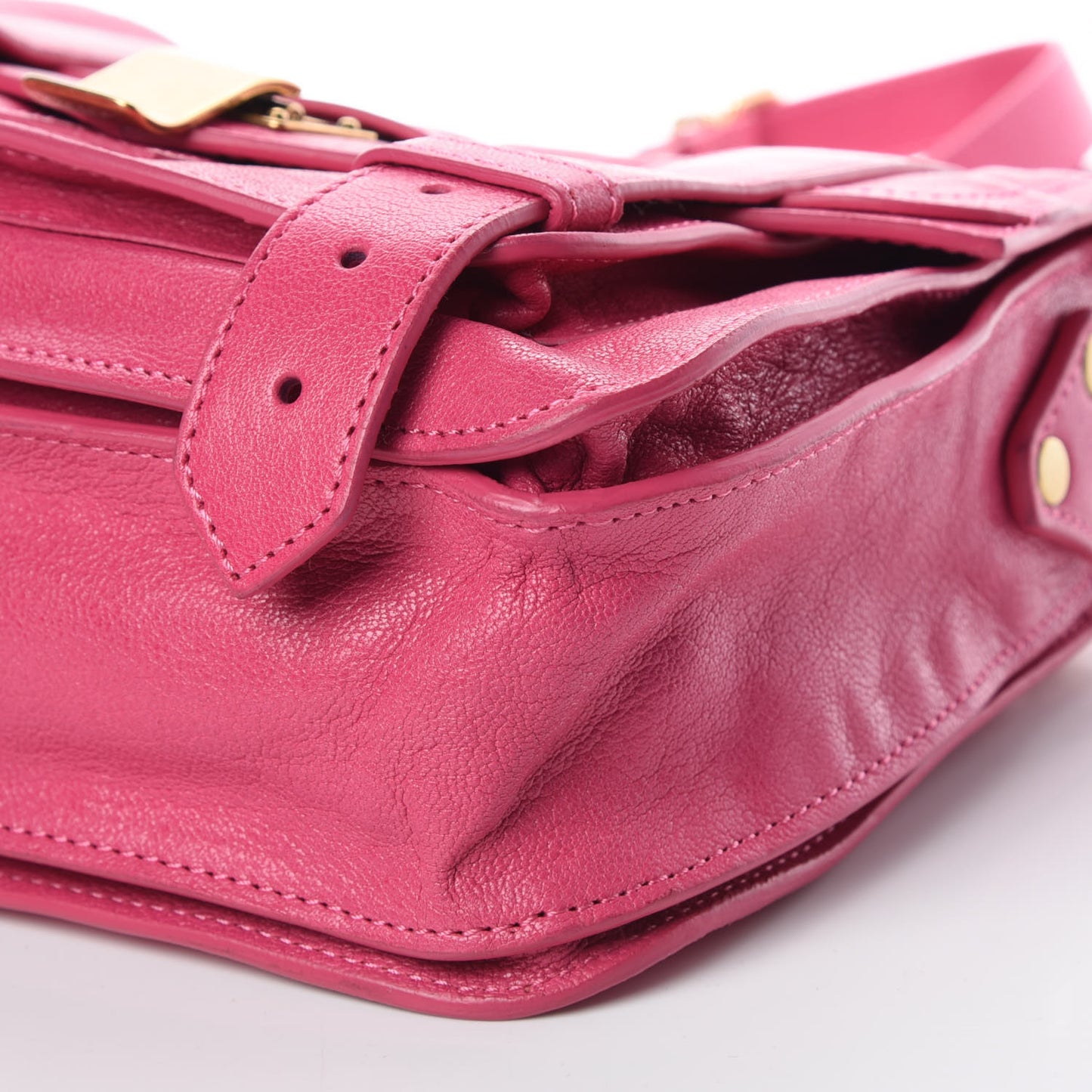Lambskin PS1 Mini Pouch Messenger Bag Raspberry