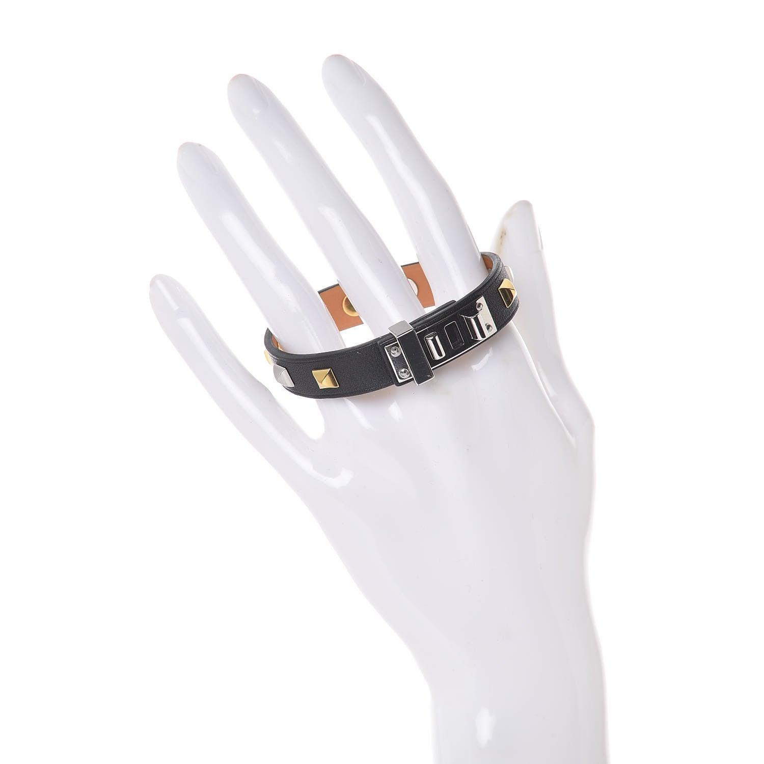 Hermes Swift Mini Dog Clous Carres Bracelet T2 Black 2 of 5