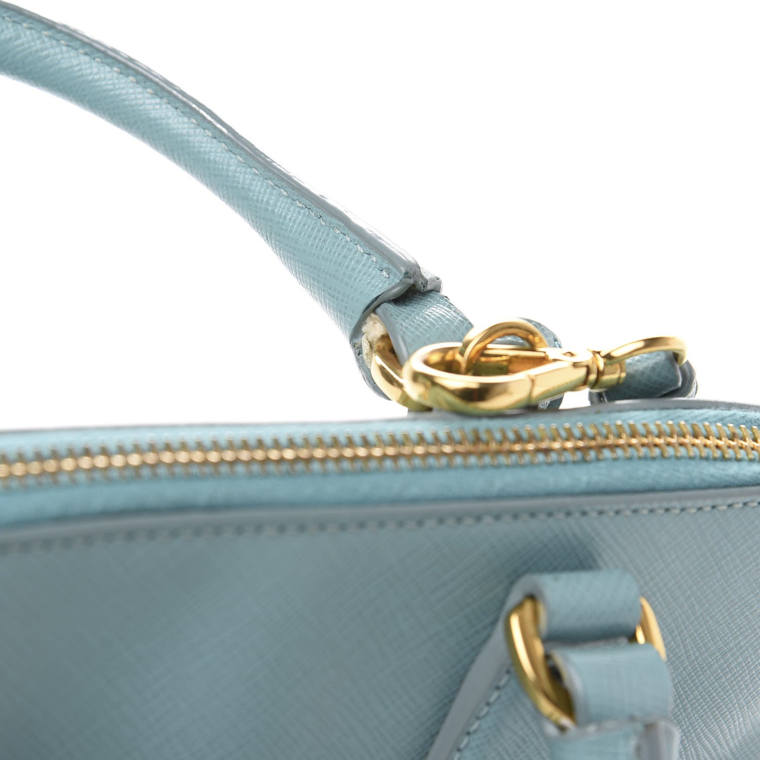 Prada Saffiano Mini Galleria Double Zip Tote Turchese 12 of 12