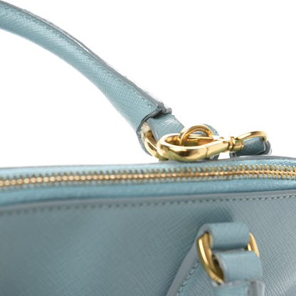Prada Saffiano Mini Galleria Double Zip Tote Turchese 12 of 12