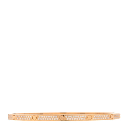 Cartier 18K Yellow Gold Diamond Small LOVE Paved Bracelet 19 1 of 7