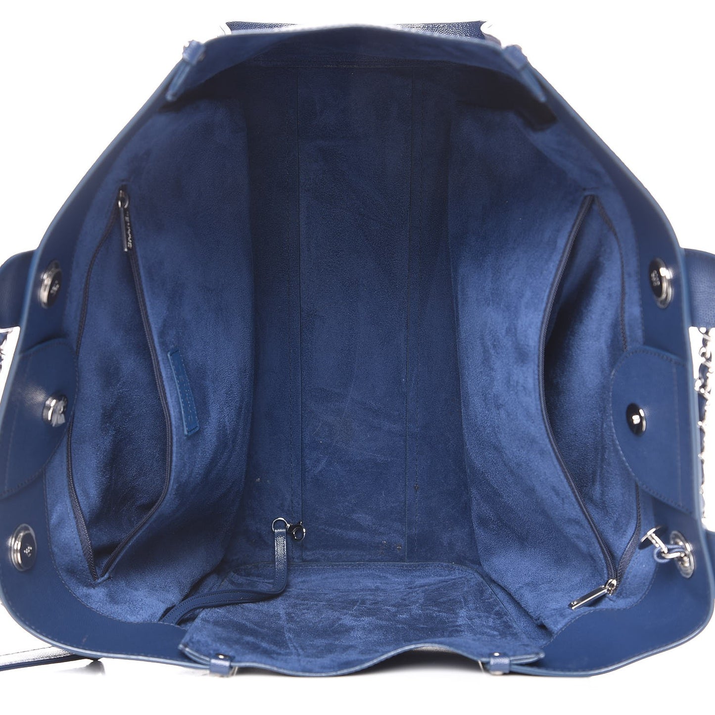 Caviar Extra Large Studded Deauville Tote Navy