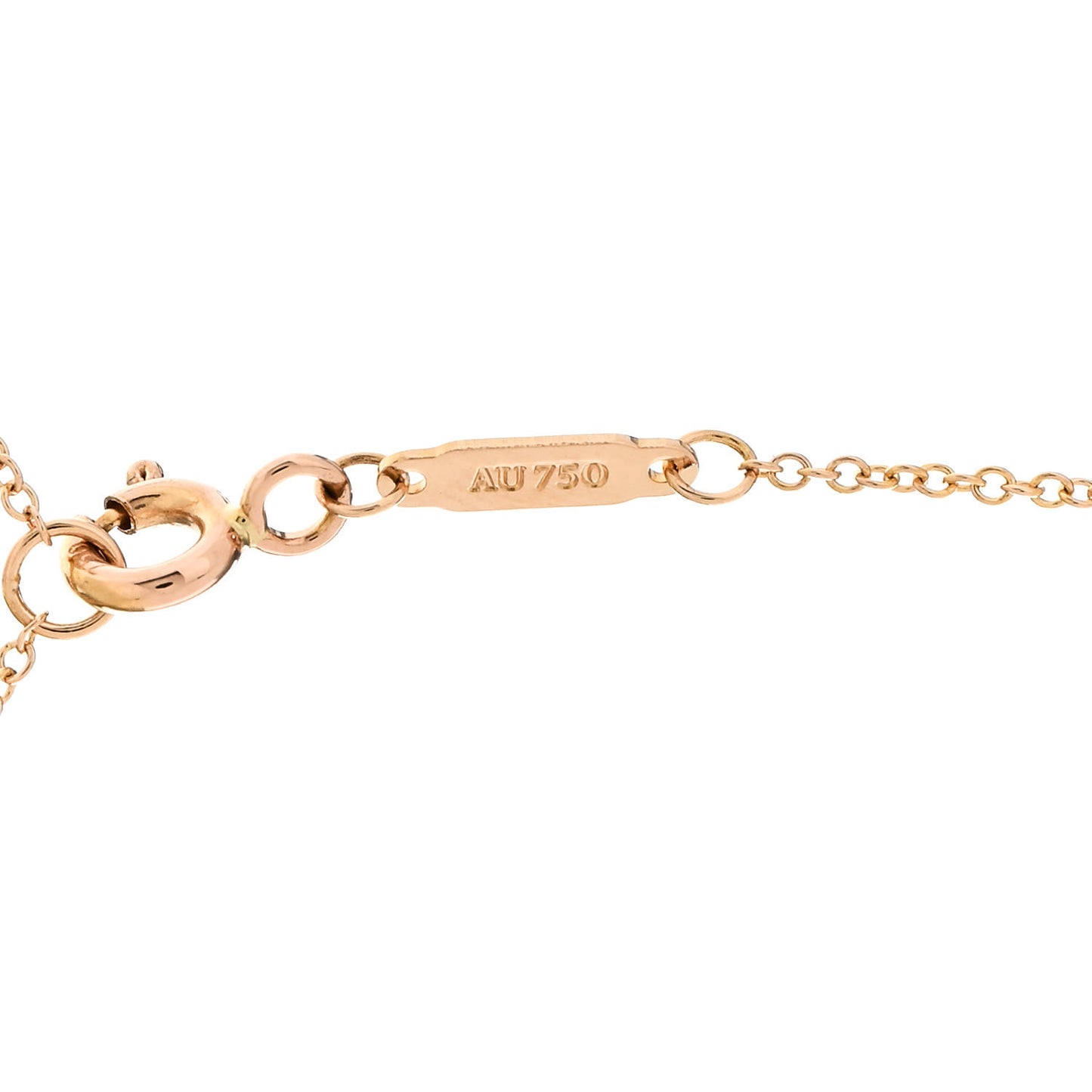 18K Rose Gold Small T Smile Pendant Necklace