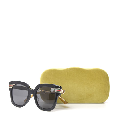 Gucci Acetate Square Frame Web Sunglasses GG0281SA Black 7 of 7