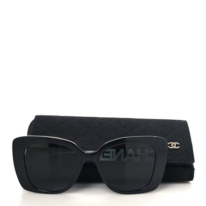 Chanel Acetate Strass Square Sunglasses 5422-B Black White 8 of 8