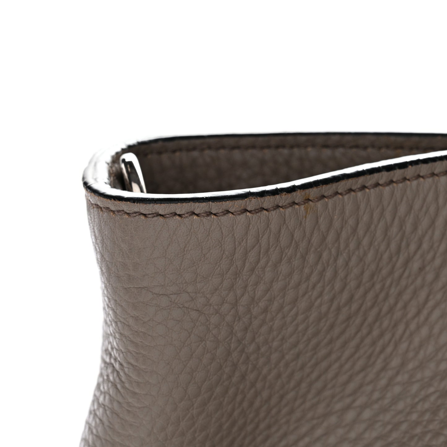 Vitello Daino Shopping Tote Argilla