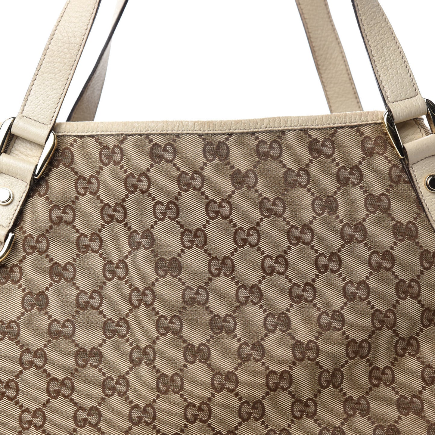 Monogram Medium Abbey Shoulder Bag Off White