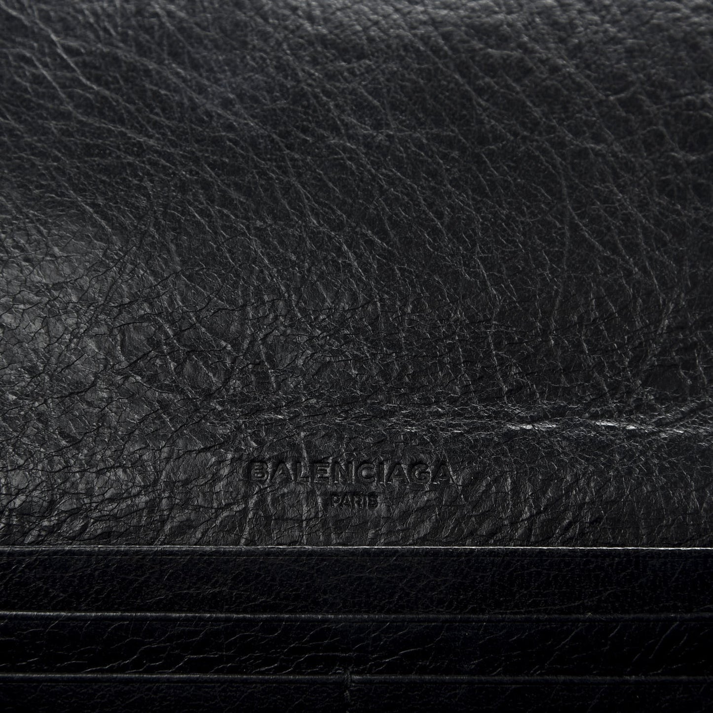 Agneau Classic Hardware Money Wallet Black