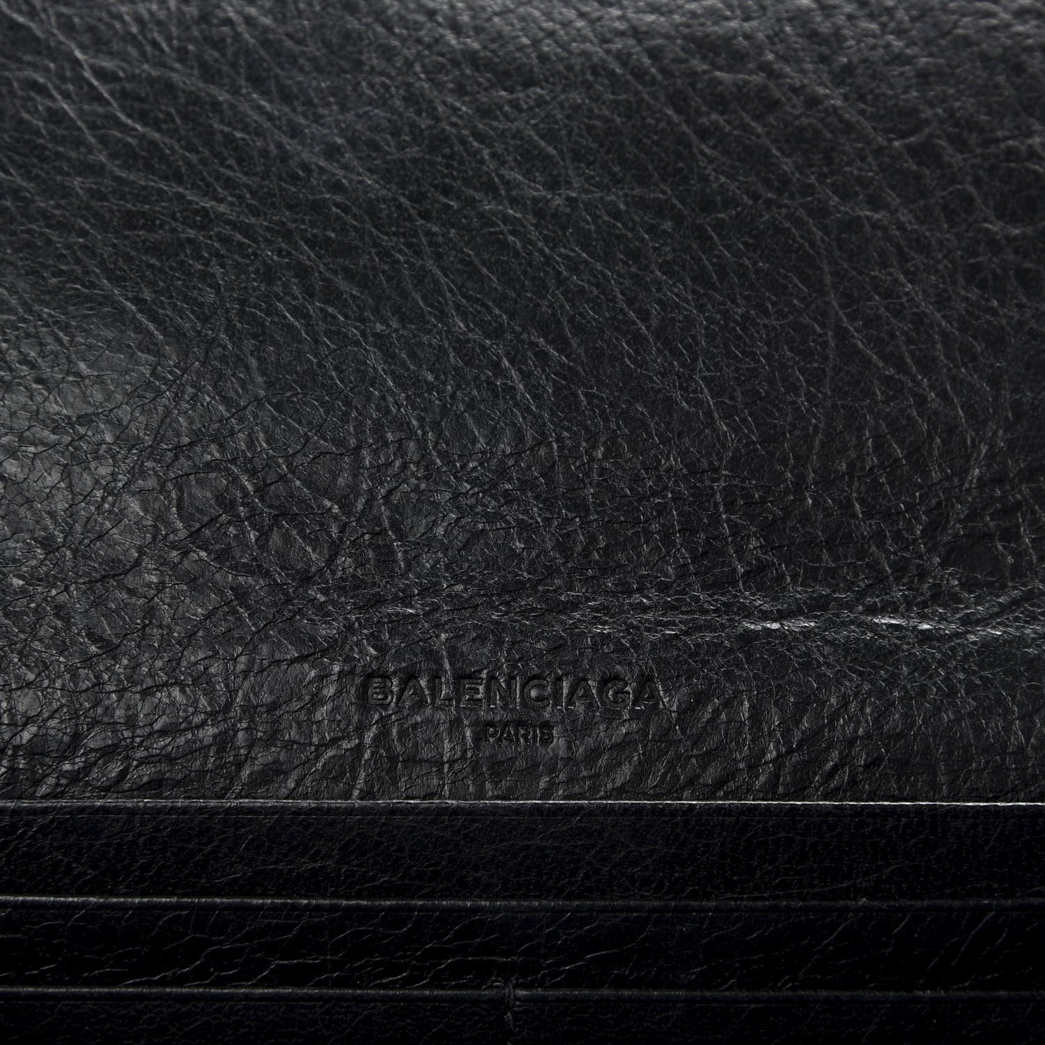 Balenciaga Agneau Classic Hardware Money Wallet Black 6 of 6