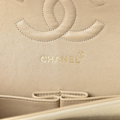 Chanel Lambskin Quilted Medium Double Flap Beige 6 of 15