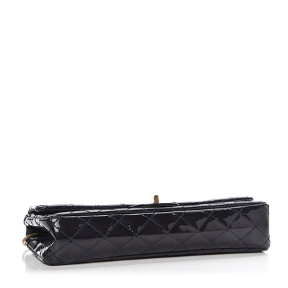Chanel Patent Quilted 2.55 Reissue East West Clutch Navy Blue 4 of 10