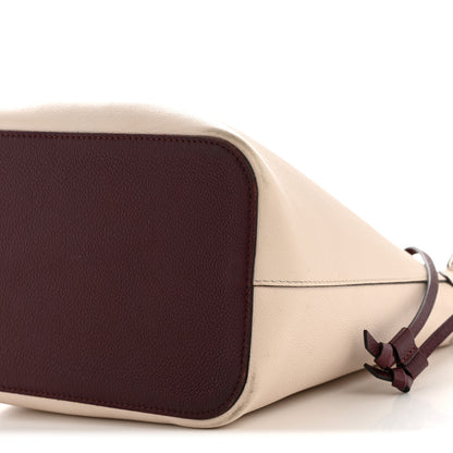 Louis Vuitton Calfskin Lockme Bucket Soie Quartz Calla 9 of 14