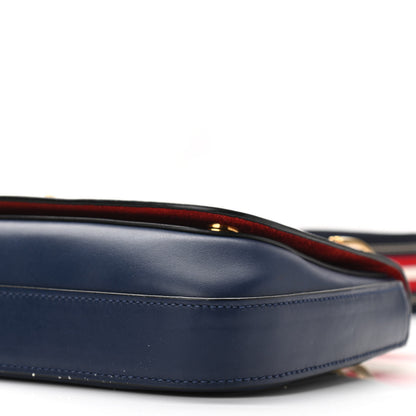 Prada City Calfskin Pattina Crossbody Flap Bag Royal 9 of 9