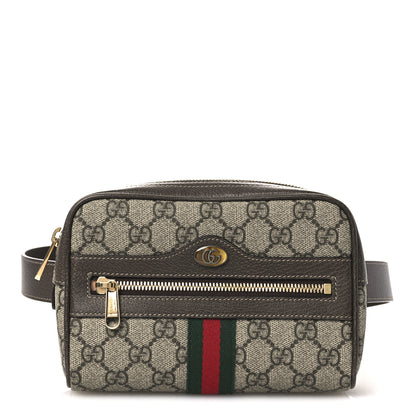 Gucci GG Supreme Monogram Web Small Ophidia Belt Bag 75 30 Dark Brown 1 of 10