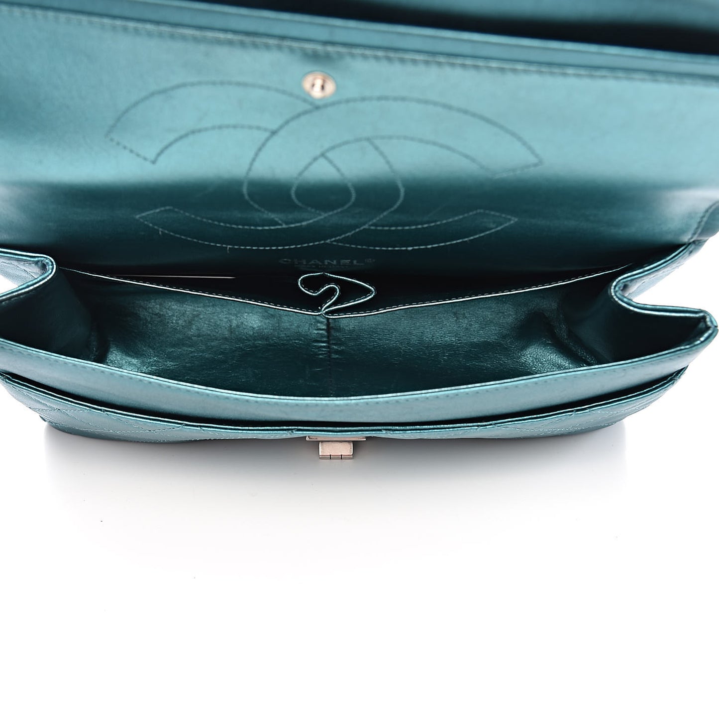 Metallic Calfskin Quilted 2.55 Reissue 227 Flap Turquoise