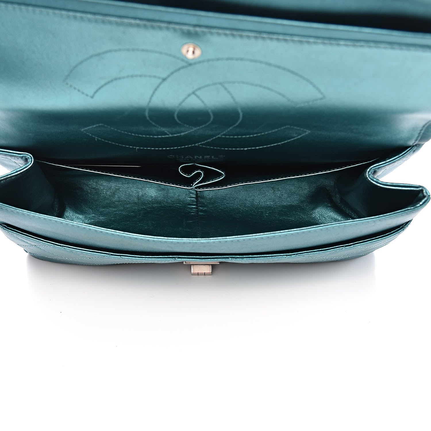 Chanel Metallic Calfskin Quilted 2.55 Reissue 227 Flap Turquoise 5 of 17