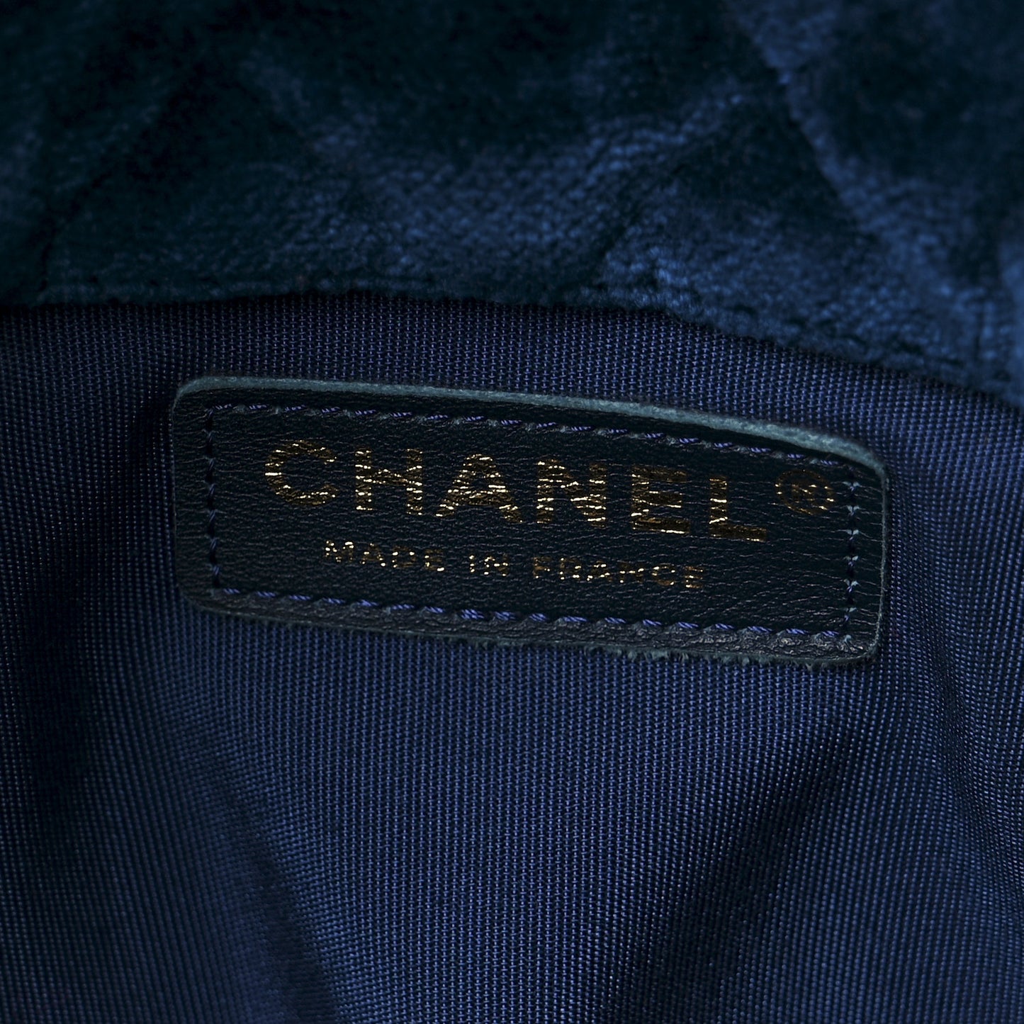 Velvet Quilted XXL Travel Flap Bag Blue
