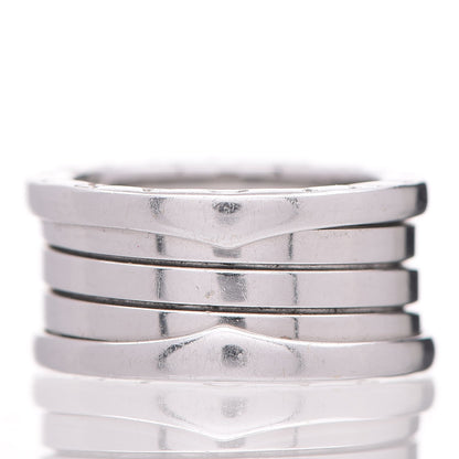 Bulgari 18K White Gold B.Zero1 4 Band Ring 52 6 10 of 12