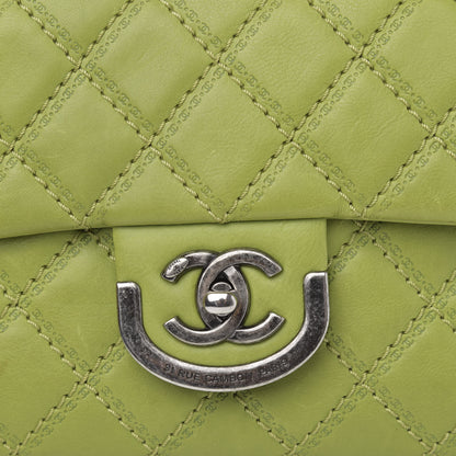 Chanel Calfskin Quilted Medium Coco Sporran Flap Green 15 of 16