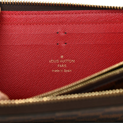Louis Vuitton Damier Ebene Clemence Wallet Cherry 6 of 10