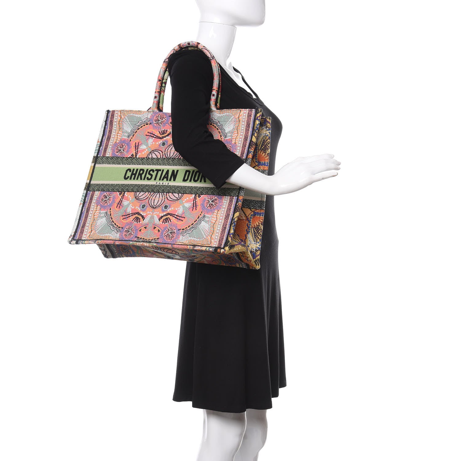 Christian Dior Canvas Embroidered Large In Lights Book Tote Multicolor 2 of 11