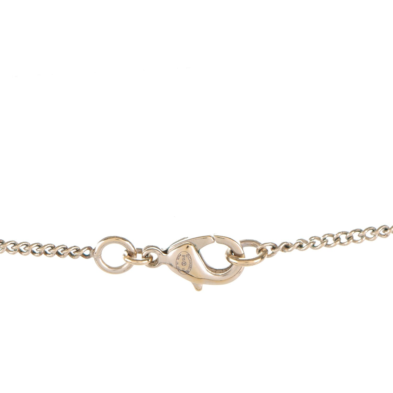 Chanel Enamel CC Baroque Pearl Drop Necklace Black Gold 3 of 4