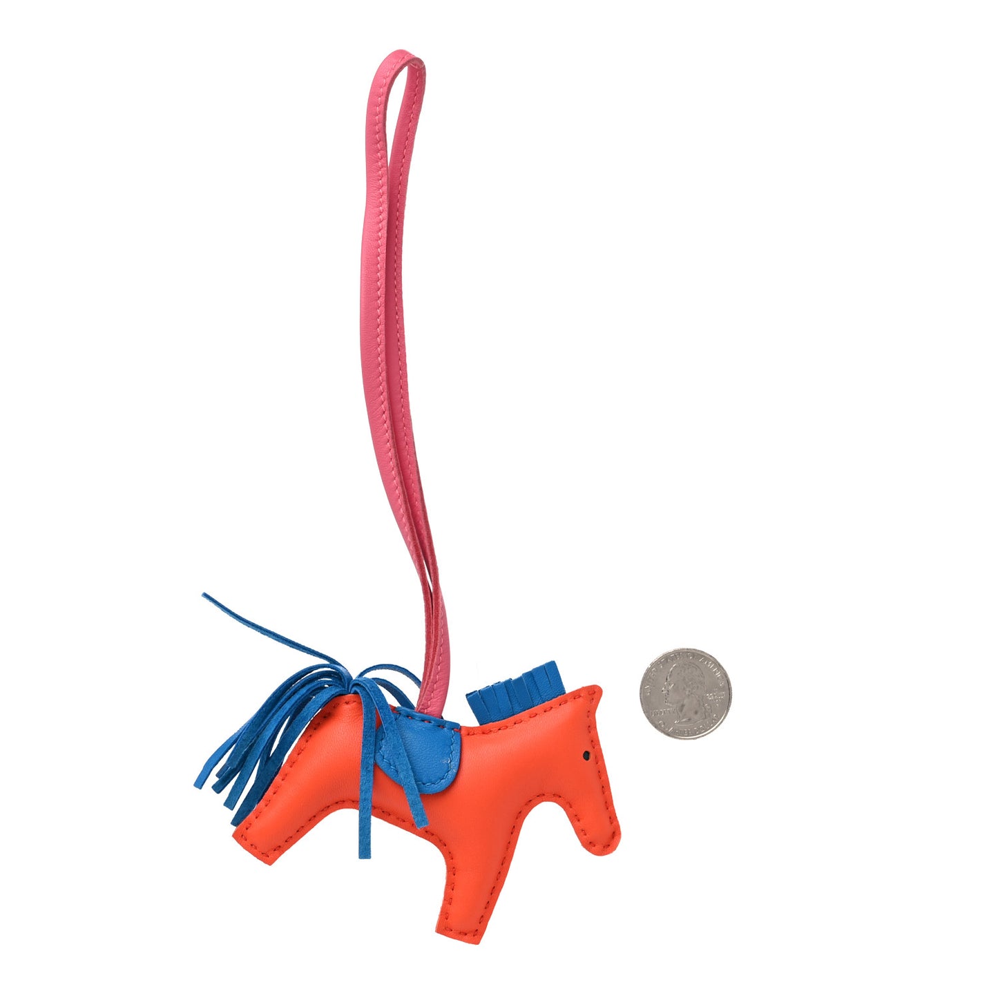 Milo Lambskin Grigri Rodeo Horse Bag Charm PM Orange Poppy Bleu Zanzibar Rose Azalee