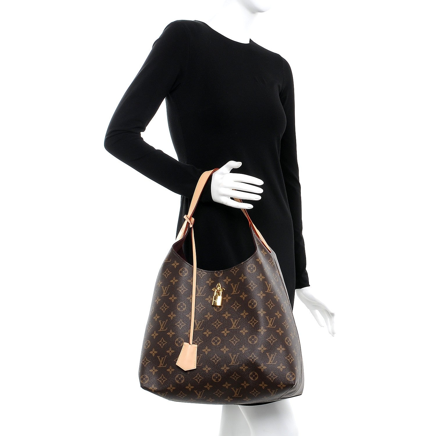 Louis Vuitton Monogram Flower Hobo Beige 2 of 10