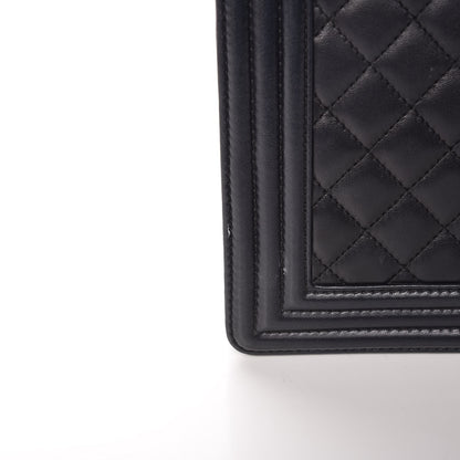 Chanel Lambskin Quilted New Medium Boy Flap Dark Navy Blue 8 of 9