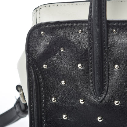 Alexander McQueen Calfskin Studded Mini Padlock Tote Black White 11 of 12