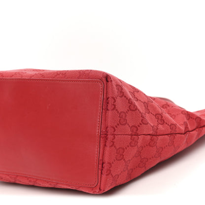 Gucci Monogram Large Bucket Tote  Red 10 of 10