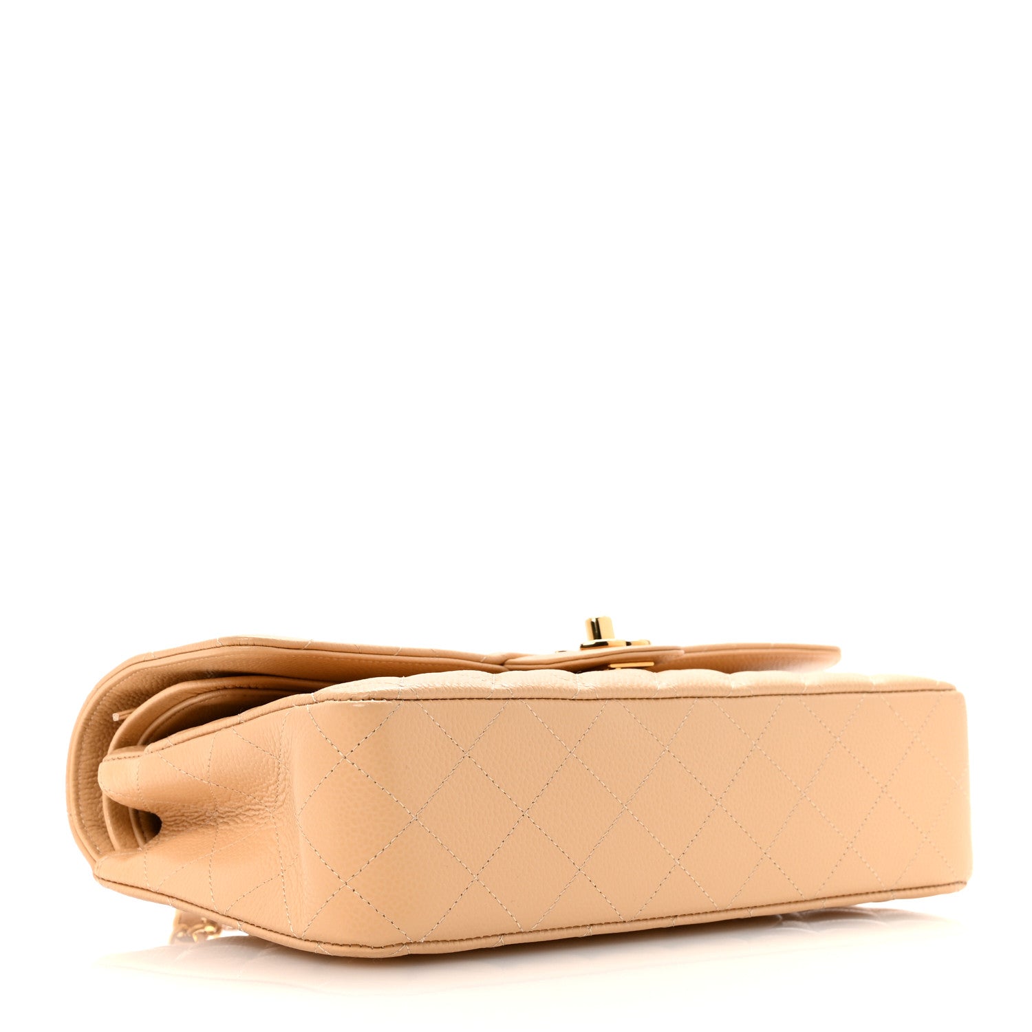 Chanel Caviar Quilted Medium Double Flap Beige Clair 4 of 11