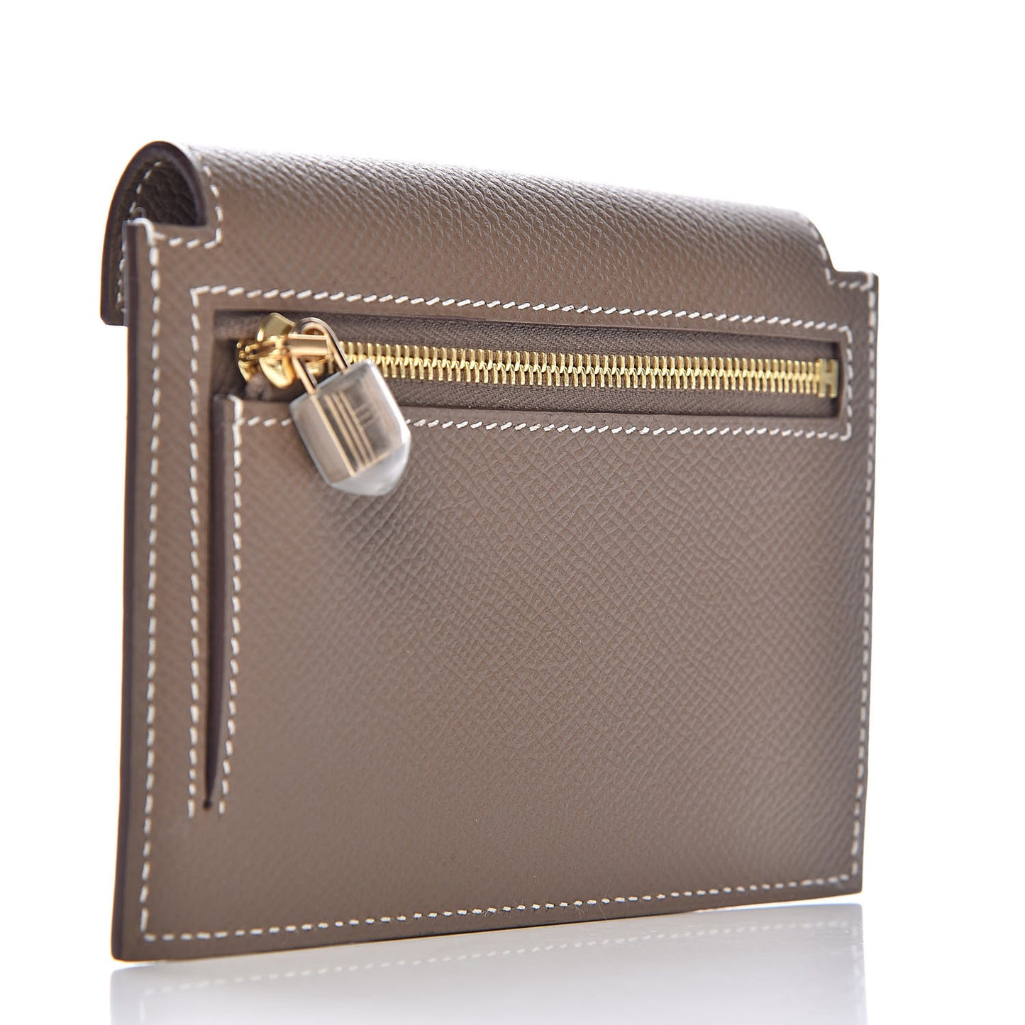 Epsom Kelly Pocket Compact Wallet Etoupe