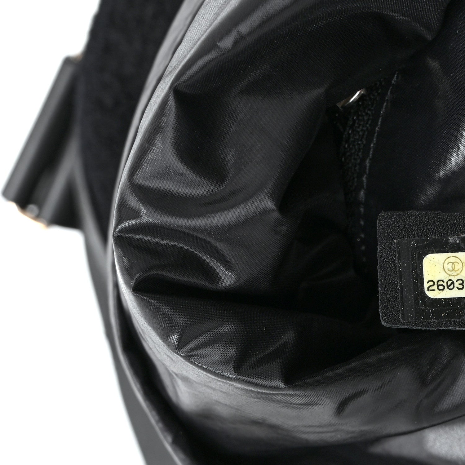 Chanel Wool Calfskin Embroidered Paris Hamburg Drawstring Backpack Black 7 of 10