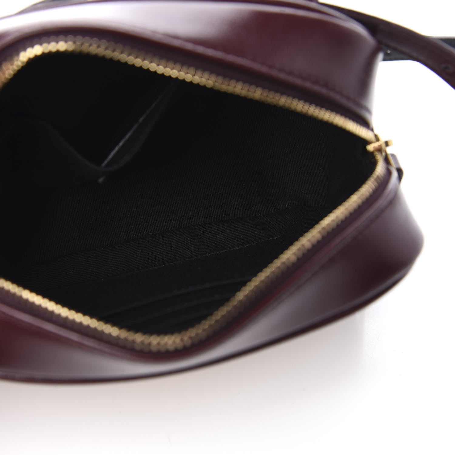 Saint Laurent Calfskin Canvas Monogram Lou Belt Bag Natural Dark Legion Red 5 of 10