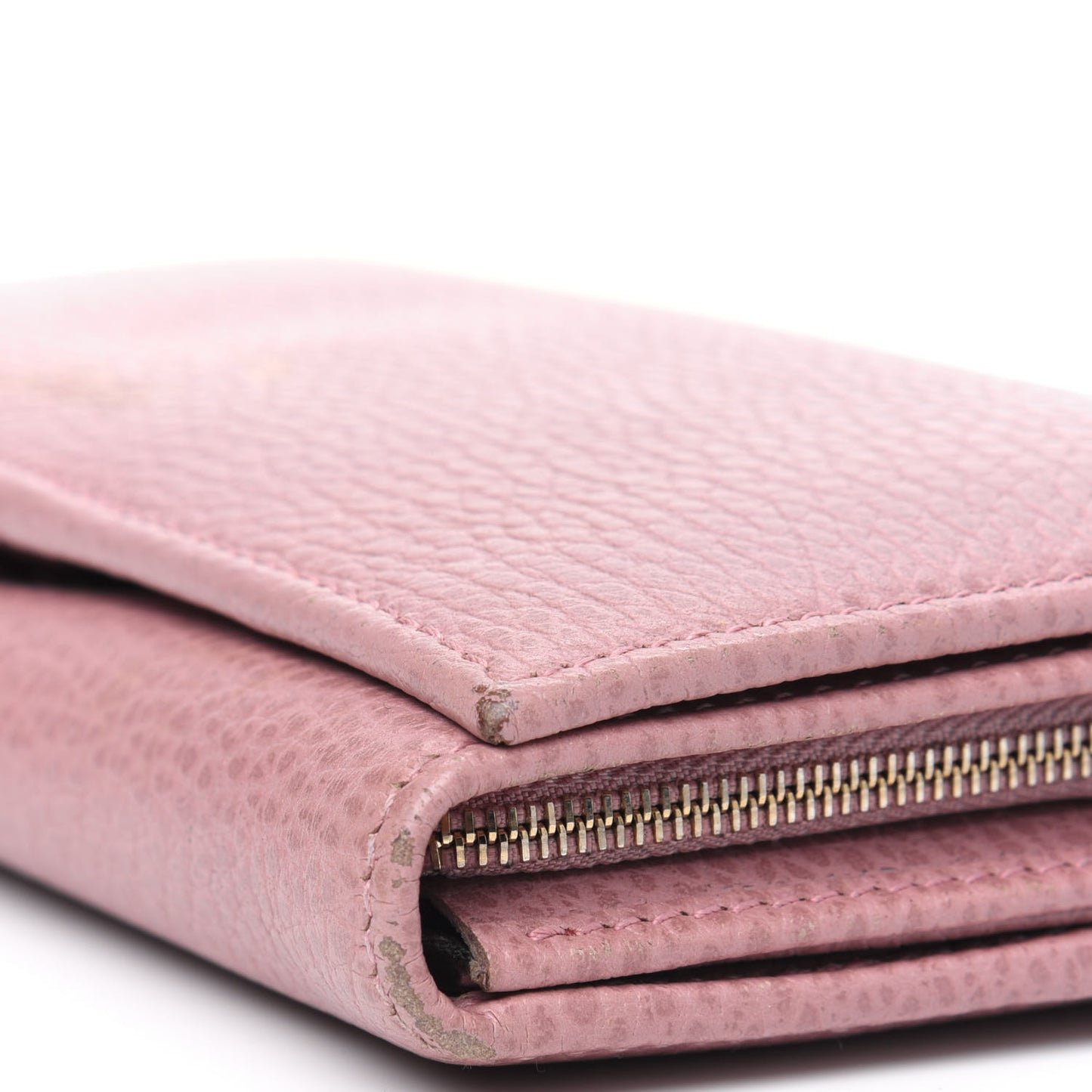 Dollar Calfskin Continental Wallet Soft Pink