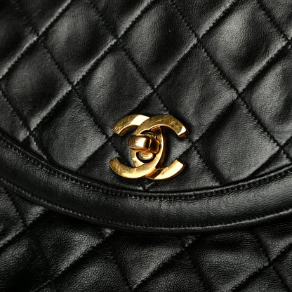 Chanel Lambskin Quilted Medium Single Flap Black 9 of 9