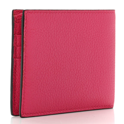 Gucci Grained Calfskin Logo Bi-Fold Wallet Box Pink Green 3 of 7