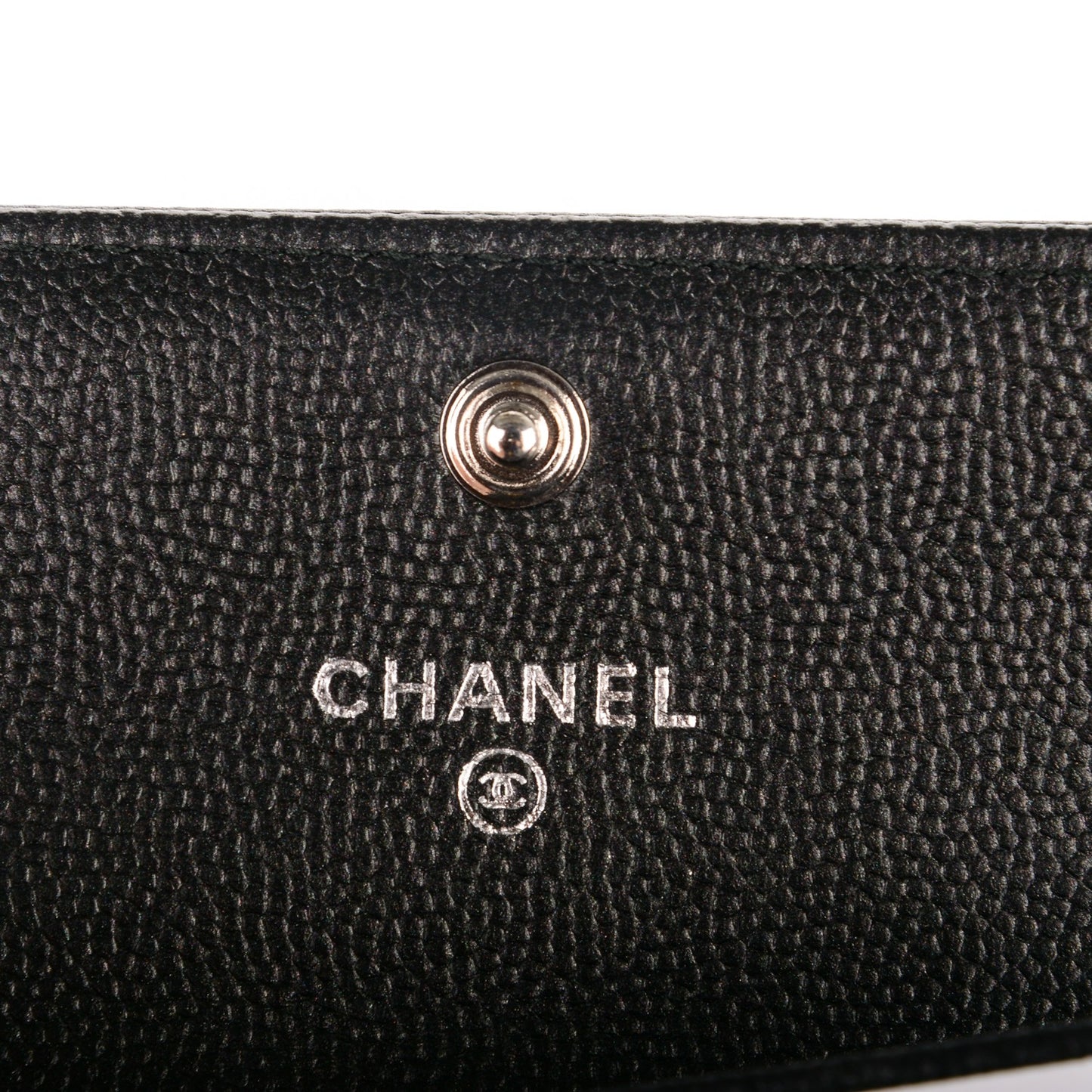 Caviar Quilted Boy Flap Card Holder So Black