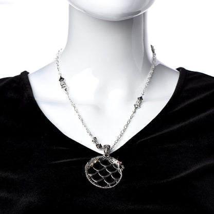 John Hardy Sterling Silver 18K Gold Ruby Naga Round Pendant Necklace 2 of 7