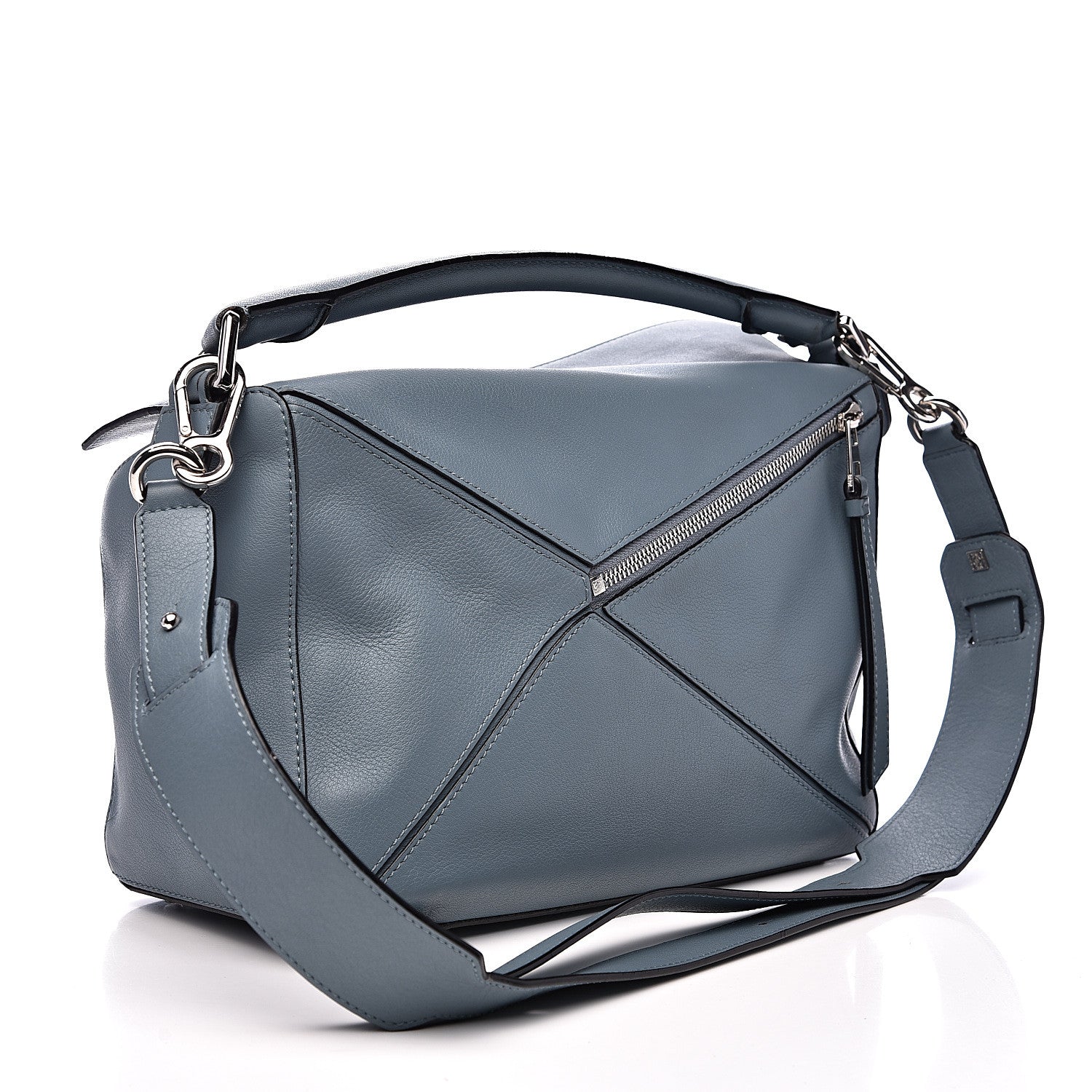 Loewe Calfskin Medium Puzzle Bag Stone Blue 3 of 13